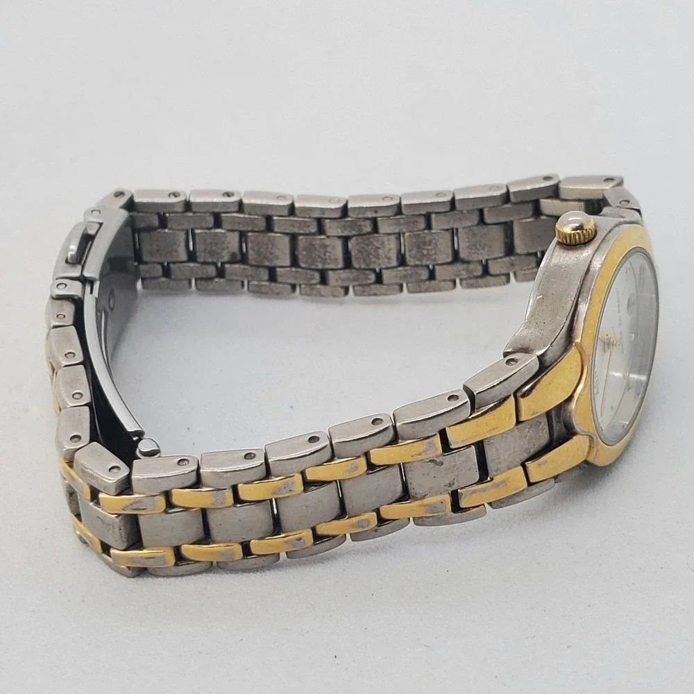 Anne Klein Women's Watch‎ Gold Silver Tone Dial Bracelet Date 6